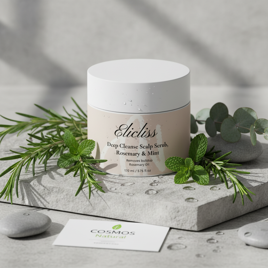 Vegansk hårbottenskrubb med rosmarin och mynta - Deep Cleanse Scalp Scrub
