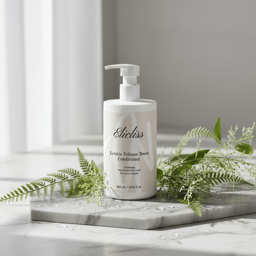 Veganskt volymbalsam med keratin för fint hår - Volume Boost Conditioner
