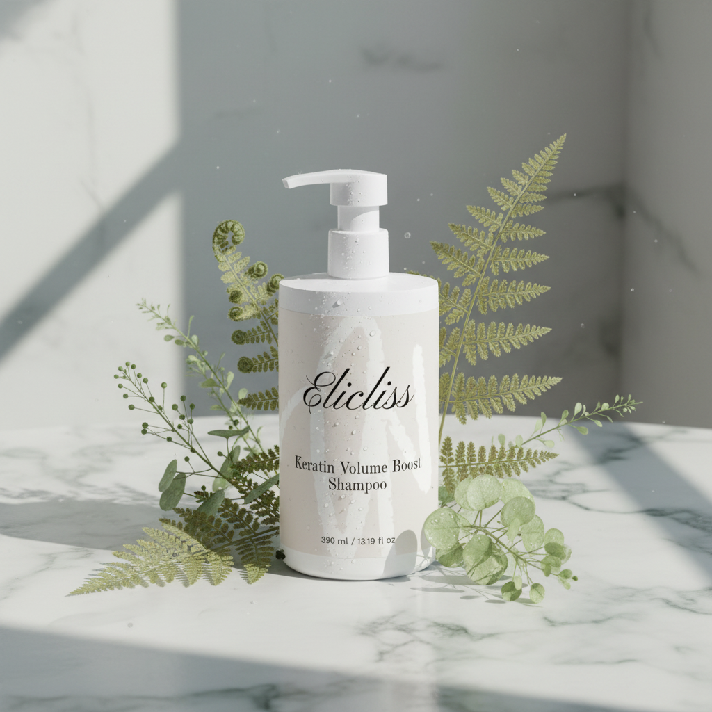 Veganskt volymschampo med keratin för fint hår - Volume Boost Shampoo
