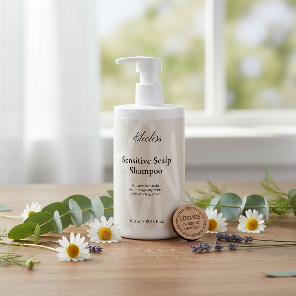 Ekologiskt schampo för känslig hårbotten - Sensitive Scalp Shampoo vegan
