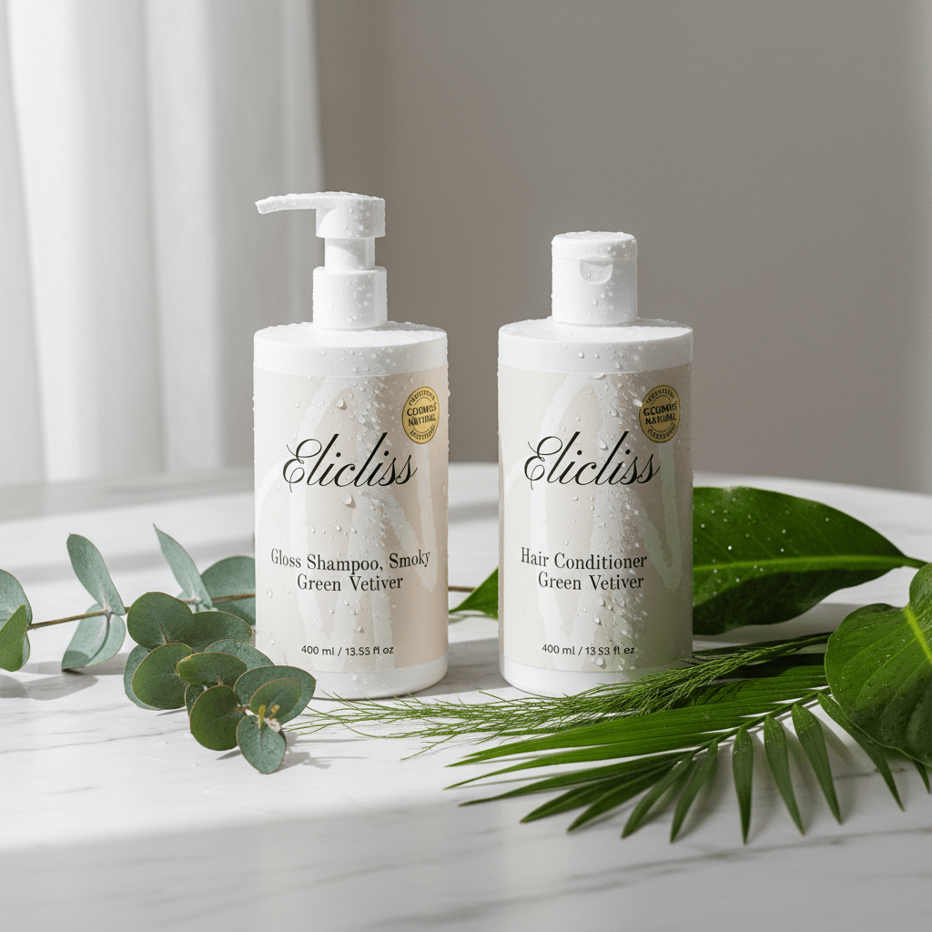 Vegansk hårvård duopack med vetiver för glans - Schampo och Balsam
